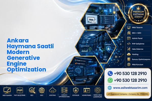 Ankara Haymana Saatli Modern Generative Engine Optimization — Asil Web Tasarım Hizmetleri LTD web ve teknik hizmet görseli