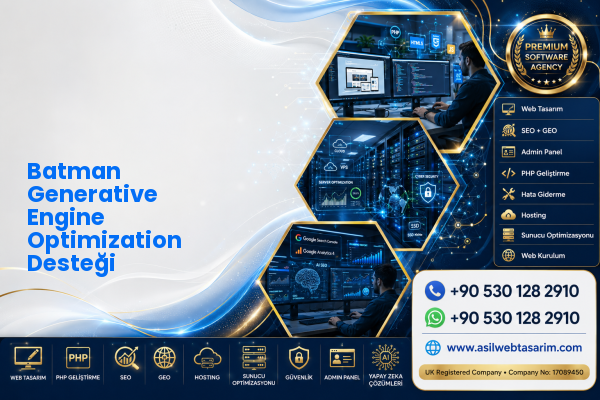 Batman Generative Engine Optimization Desteği — Asil Web Tasarım Hizmetleri LTD web ve teknik hizmet görseli