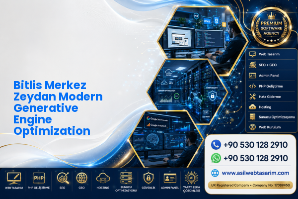 Bitlis Merkez Zeydan Modern Generative Engine Optimization — Asil Web Tasarım Hizmetleri LTD web ve teknik hizmet görseli