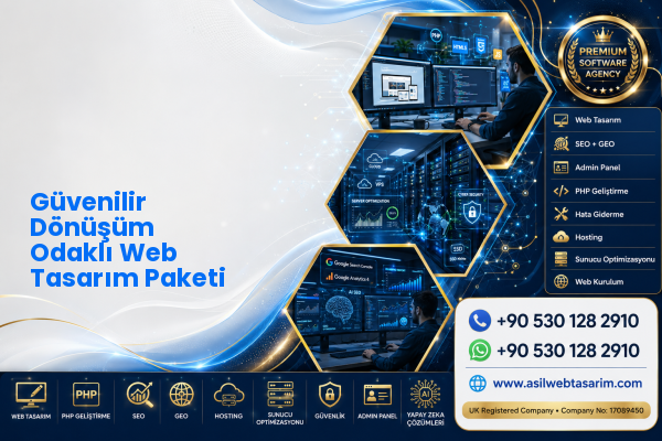 Güvenilir Dönüşüm Odaklı Web Tasarım Paketi — Asil Web Tasarım Hizmetleri LTD web ve teknik hizmet görseli