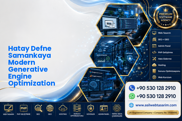 Hatay Defne Samankaya Modern Generative Engine Optimization — Asil Web Tasarım Hizmetleri LTD web ve teknik hizmet görseli