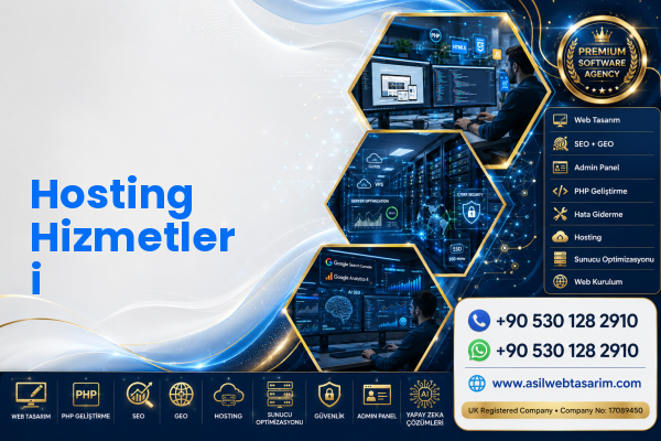 Hosting Hizmetleri — Asil Web Tasarım Hizmetleri LTD web ve teknik hizmet görseli