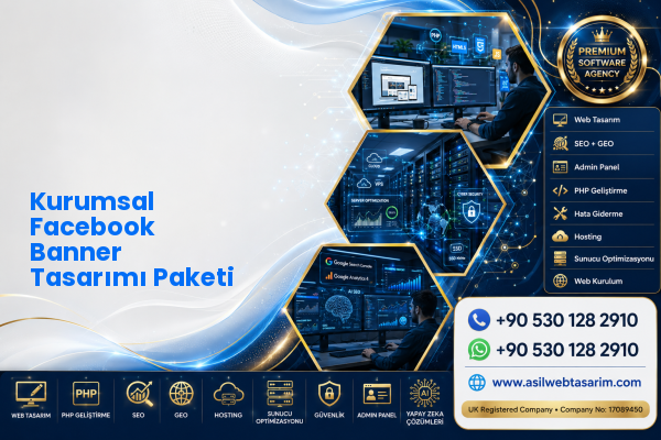 Kurumsal Facebook Banner Tasarımı Paketi — Asil Web Tasarım Hizmetleri LTD web ve teknik hizmet görseli