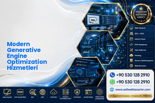 Modern Generative Engine Optimization Hizmetleri — Asil Web Tasarım Hizmetleri LTD web ve teknik hizmet görseli