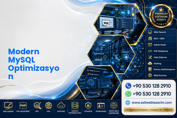 Modern MySQL Optimizasyon — Asil Web Tasarım Hizmetleri LTD web ve teknik hizmet görseli