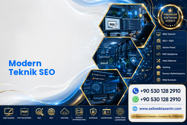 Modern Teknik SEO — Asil Web Tasarım Hizmetleri LTD web ve teknik hizmet görseli