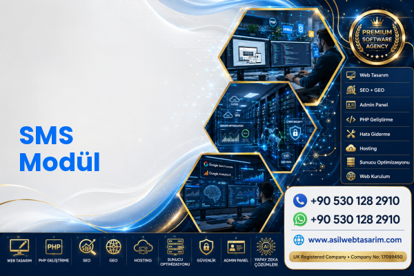SMS Modül — Asil Web Tasarım Hizmetleri LTD web ve teknik hizmet görseli