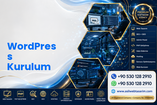 WordPress Kurulum — Asil Web Tasarım Hizmetleri LTD web ve teknik hizmet görseli